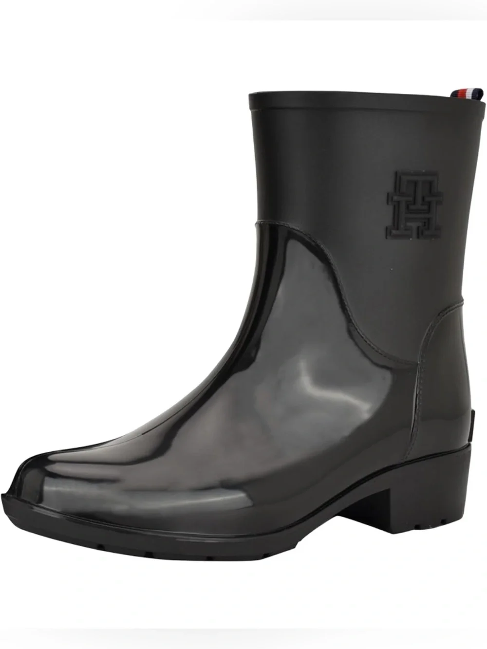 Tommy Hilfiger Womens Kippa Black Rain Ankle Boot Size US 11